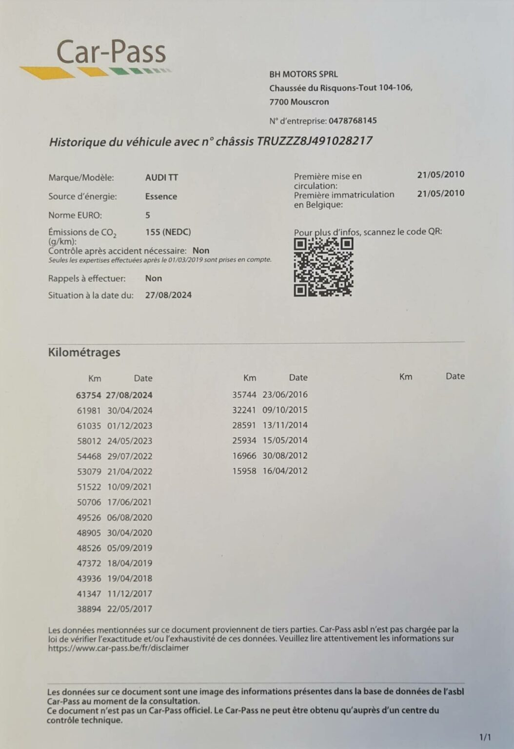 Véhicule occasion BH Motors
