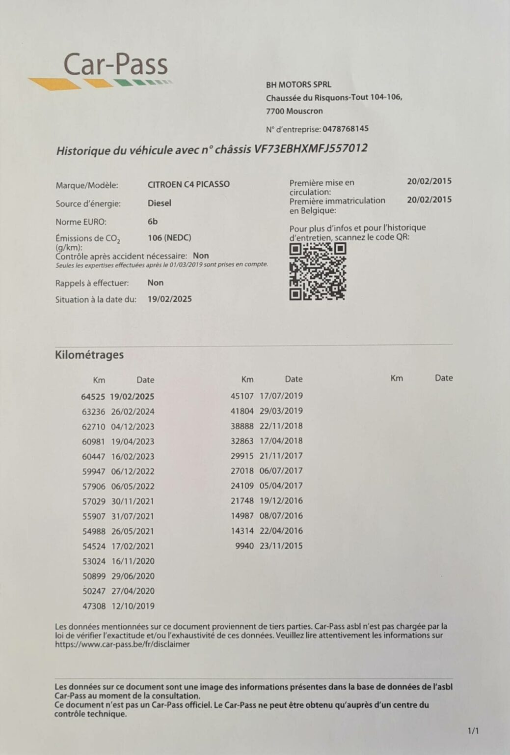 Véhicule occasion BH Motors